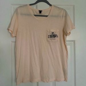 Pale pink JCrew cotton tee